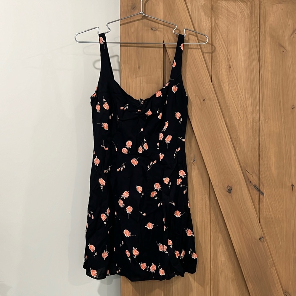 Reformation rose mini dress